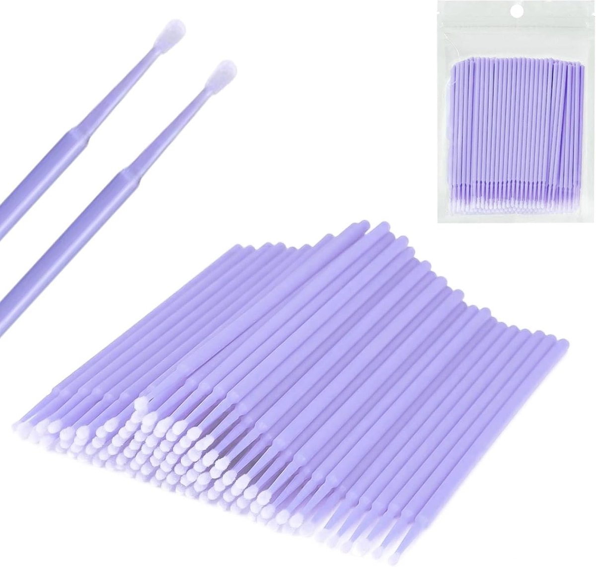 Dreamil Pack of 400 Micro Applicator Brushes, Disposable Micro Brushes, Micro Eyelash Brushes, Mascara Wipes for - ShopVlot