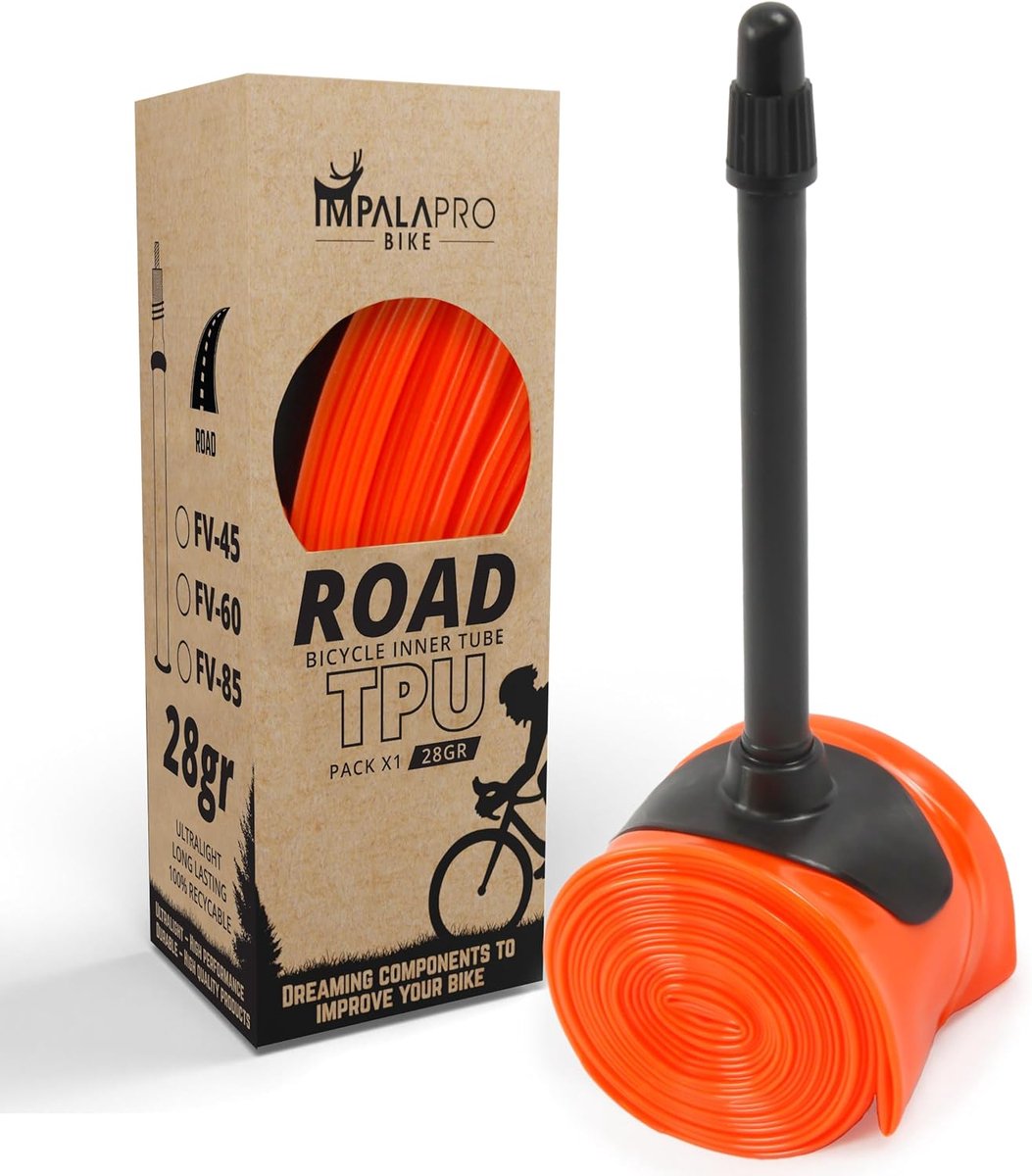 IMPALAPRO Road Bike Hose, 700 x 18-32C, Ultra Light, 28 g, 0.2 mm, Presta Valve 45/65/85 mm, 700 Hose for Road Bike - ShopVlot