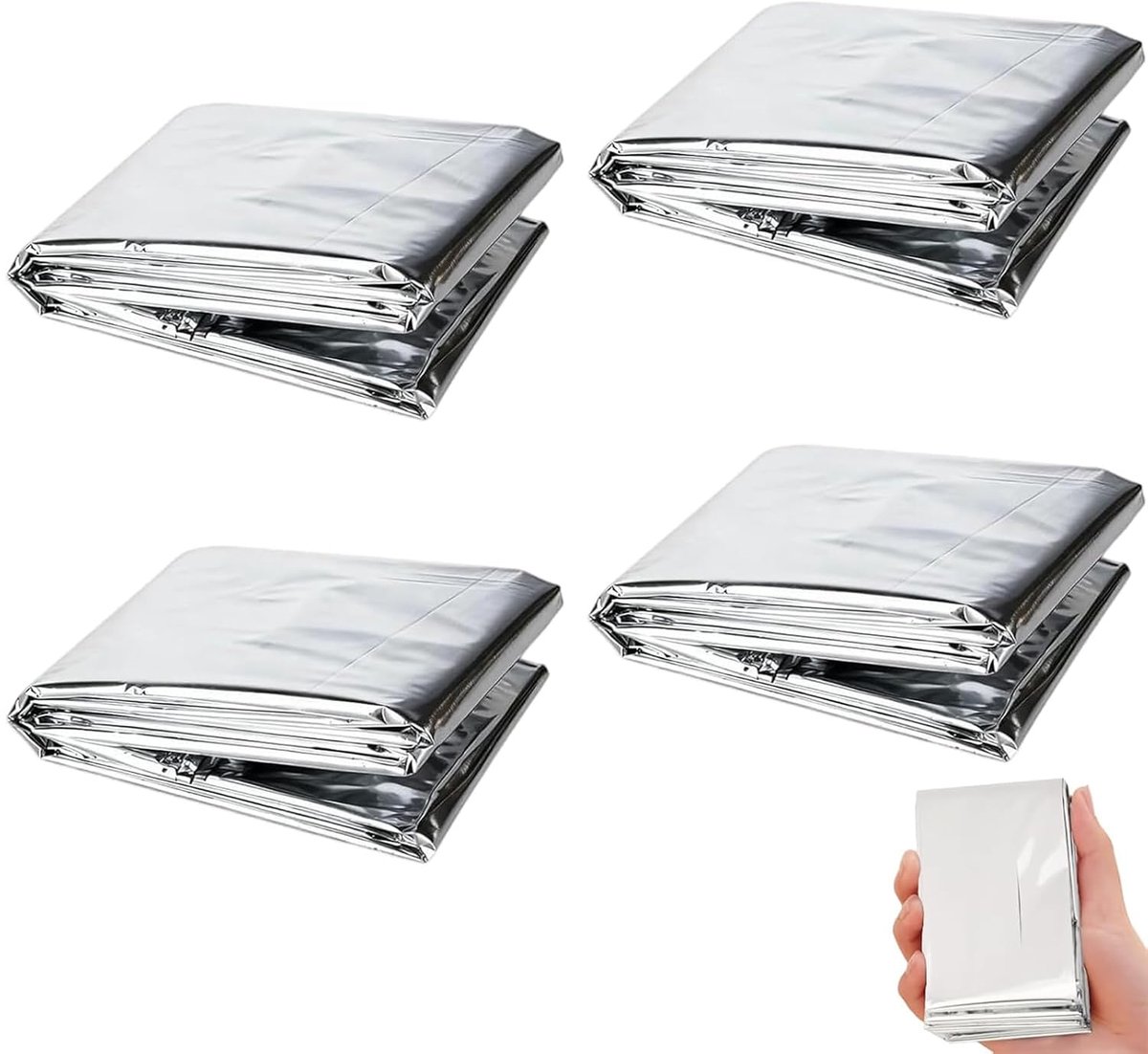 Reflecterende folie voor planten, 210 x 160 cm, zilver, sterk reflecterend, voor noodgevallen, Mylar, ruimtedeken - ShopVlot