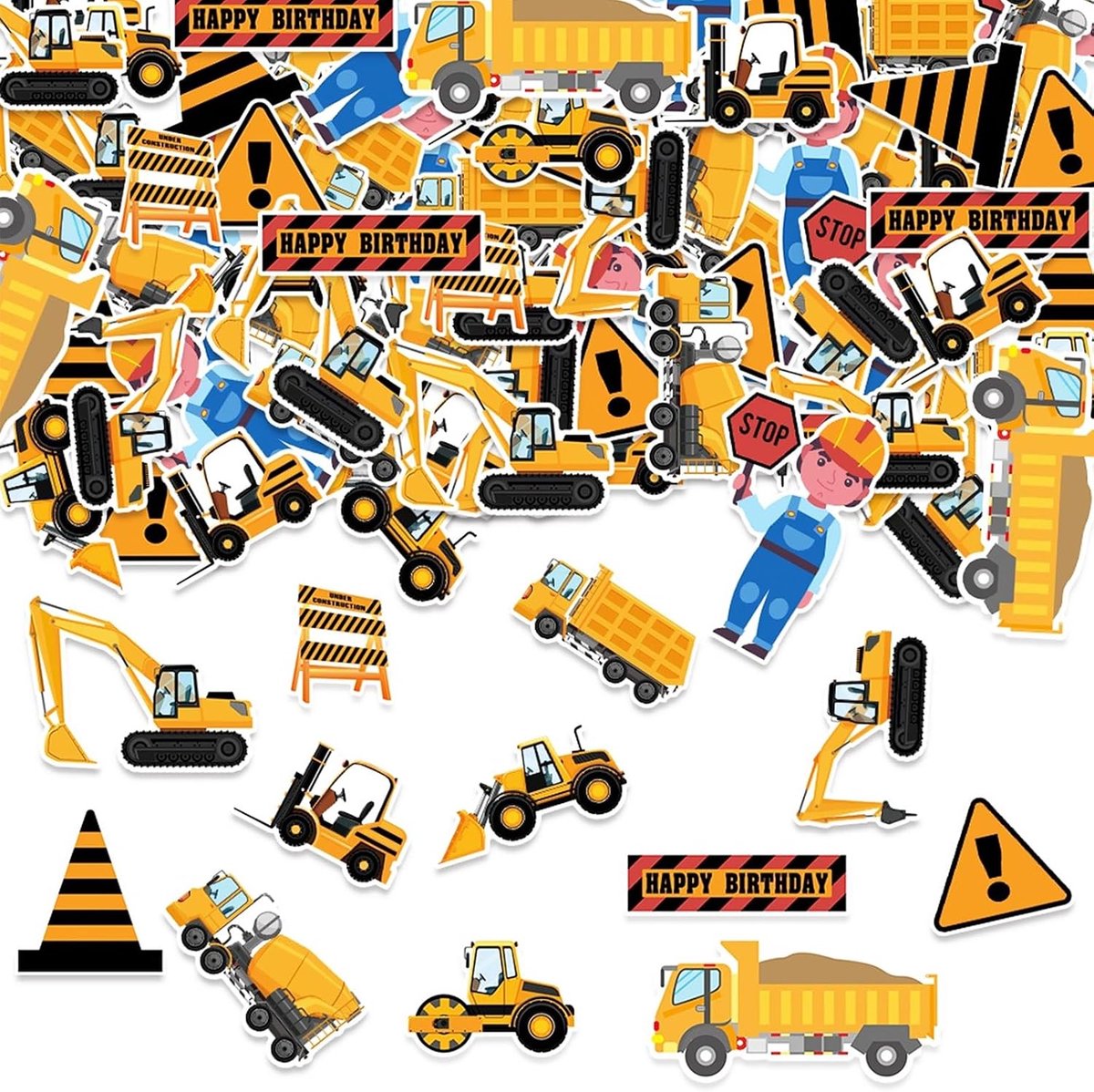 100 pieces construction site confetti - ShopVlot