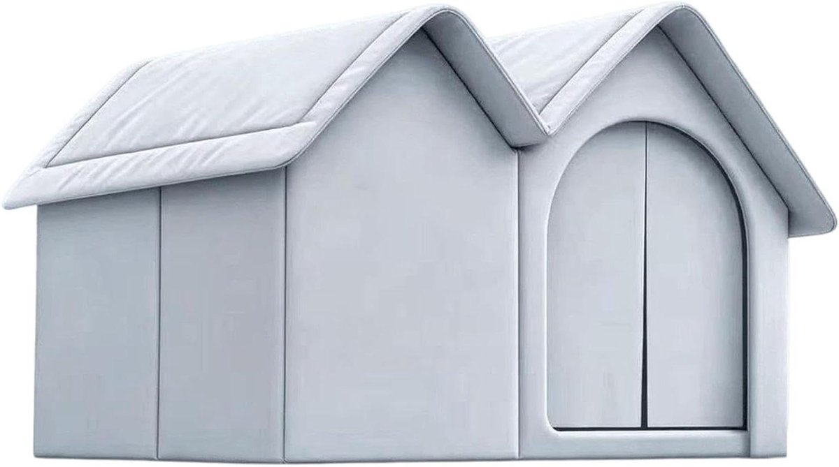 Hondenhok met Airconditioning - Koelhuis Huisdieren - Comfortabel Rusten - Klimaatgestuurde Opvang - 60 x 42 x 38 cm - Grijs