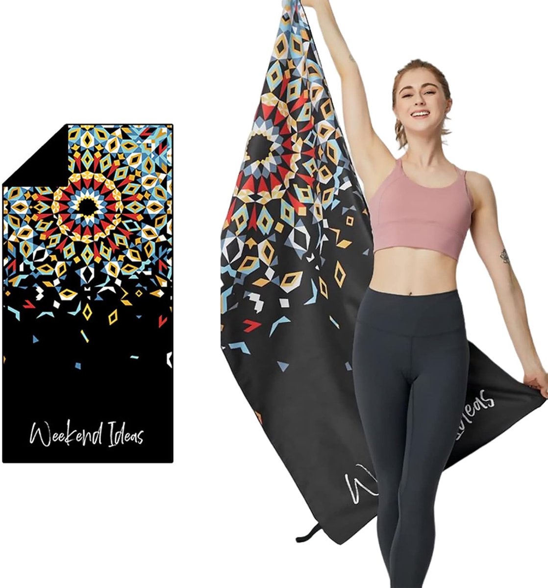 LumiSyne Microfiber Beach Towel UPF 50+ Large Reversible Beach Towel Super Absorbent And Quick Drying Sand-free Towel - ShopVlot