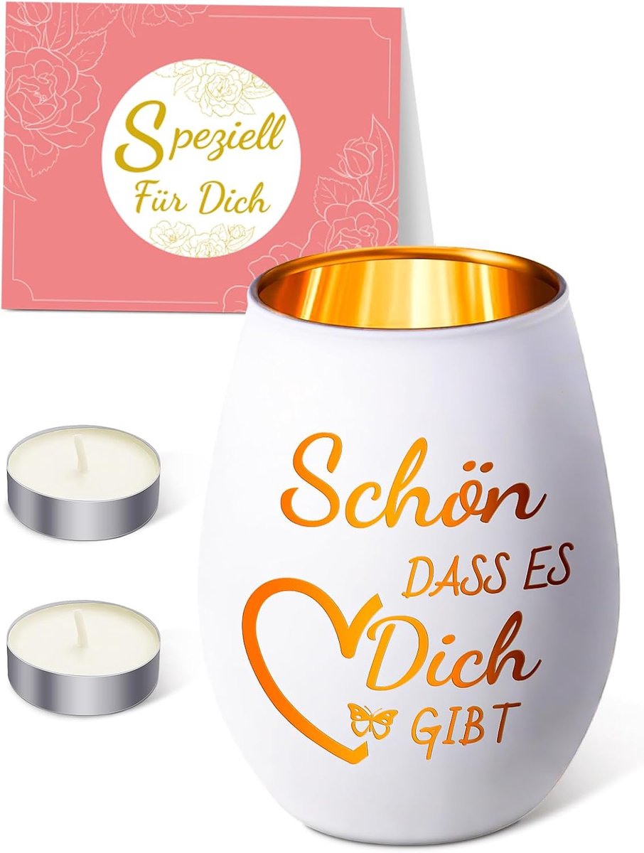Windlicht met gravure - glazen lantaarn - sfeervol en veelzijdig - perfecte cadeau voor vrouwen - ShopVlot