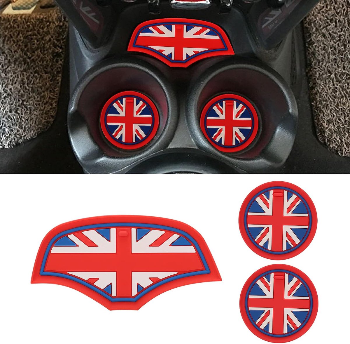 Autobekerhouder Coaster - Silicone - Speciaal voor Mini Cooper F55/F56 - Voorkomt krassen en morsen - ShopVlot