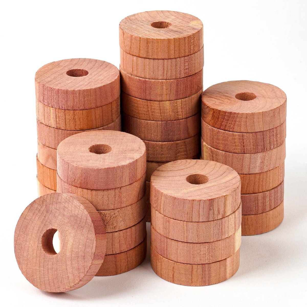 Solidchoice - Natuurlijke Mottenbescherming met Cederhoutenringen, 32 Stuks