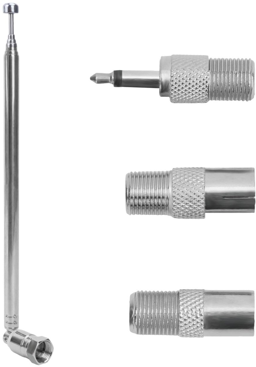 Solidchoice - Set van 7 FM Radio Telescopische Antennes met F-Type Connector