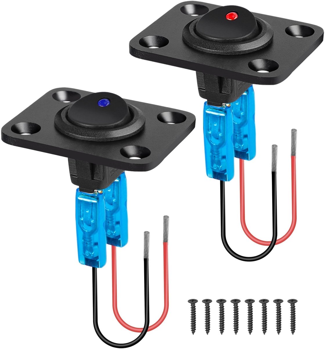 Solidchoice - LED Rocker Switch 12V 20A met Blauw en Rood Licht