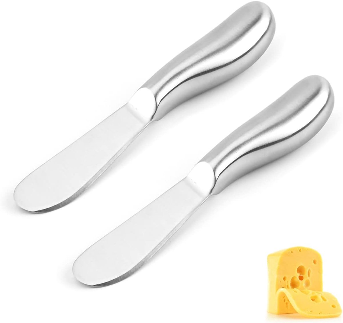 Boter messen set 2 stuks - roestvrij staal - ergonomisch handvat - ideaal voor boter en kaas - ShopVlot