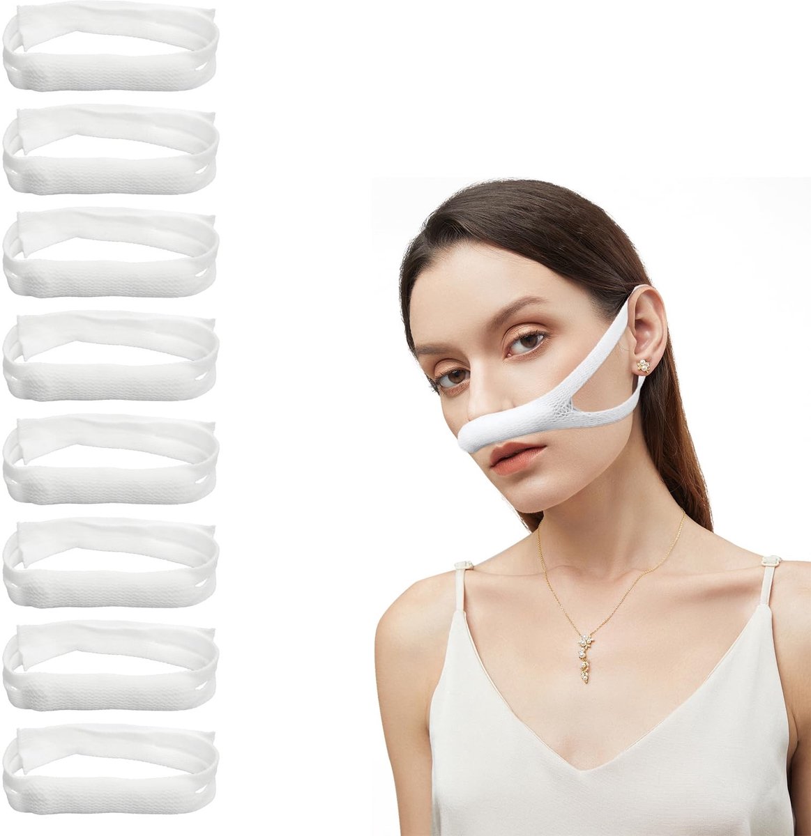 Solidchoice - Set van 8 Neusbandages met Oorloope