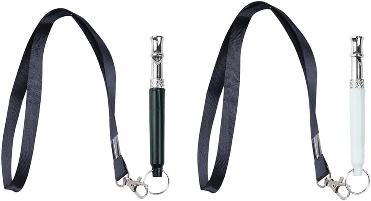 Ultrasone fluitjes voor honden - 4 stuks - zwart en wit - anti-blaf - effectieve training - ShopVlot