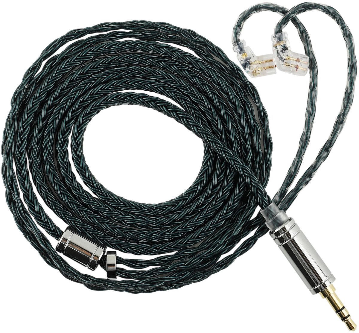 Solidchoice - 16-aderige Silver Plated IEM Kabel 1,25m voor Hoofdtelefoons