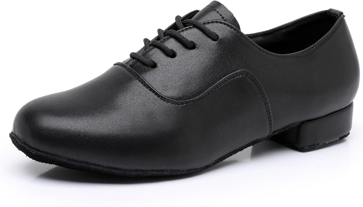 Tanzschuhe voor heren zwart - Glattleder - Standaard Latin dans - Perfect voor dansfeesten - ShopVlot