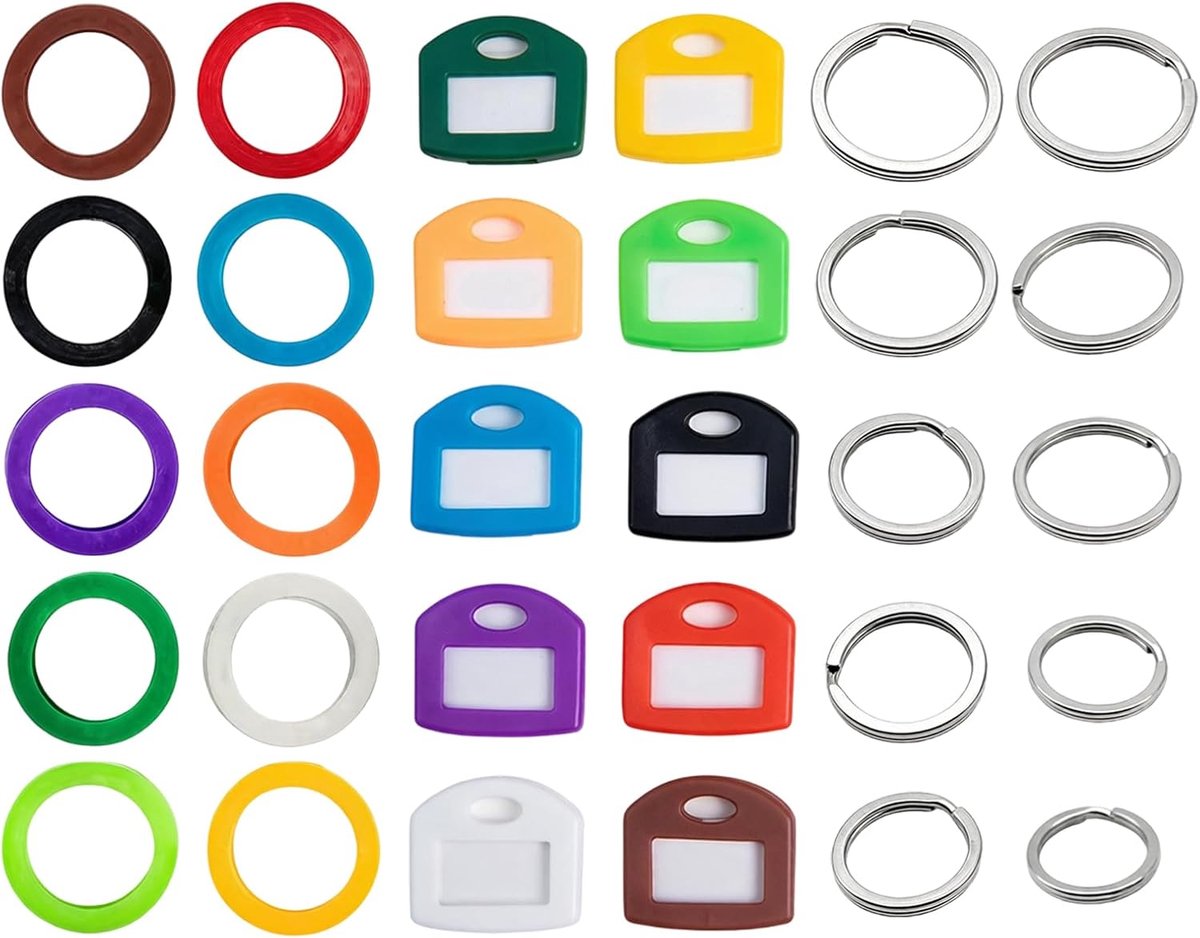 Sleutelhoezen 2,5 cm - hoekig - zachte rekbare materialen - beschermt en identificeert sleutels - ShopVlot