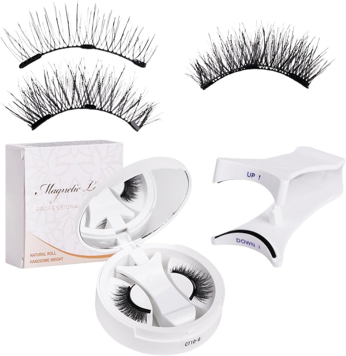 magnetische wimperset - natuurlijk make-up effect - met wimperborstel - eenvoudig aan te brengen - ShopVlot