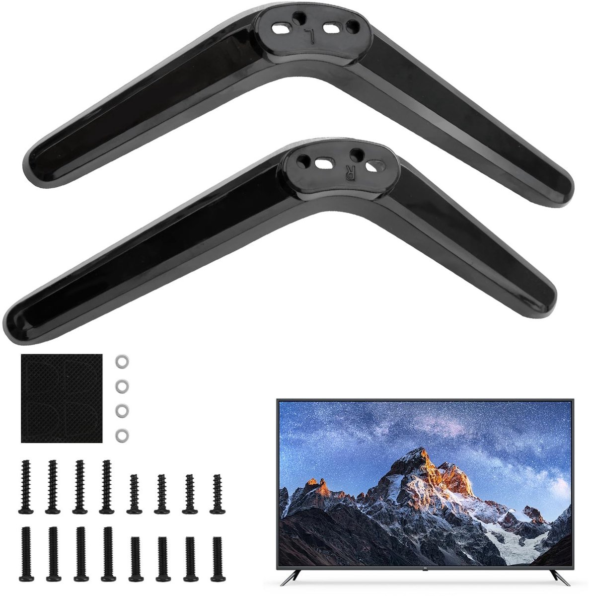 Solidchoice - Universele TV Stand met Schroeven en Rubber Voetjes
