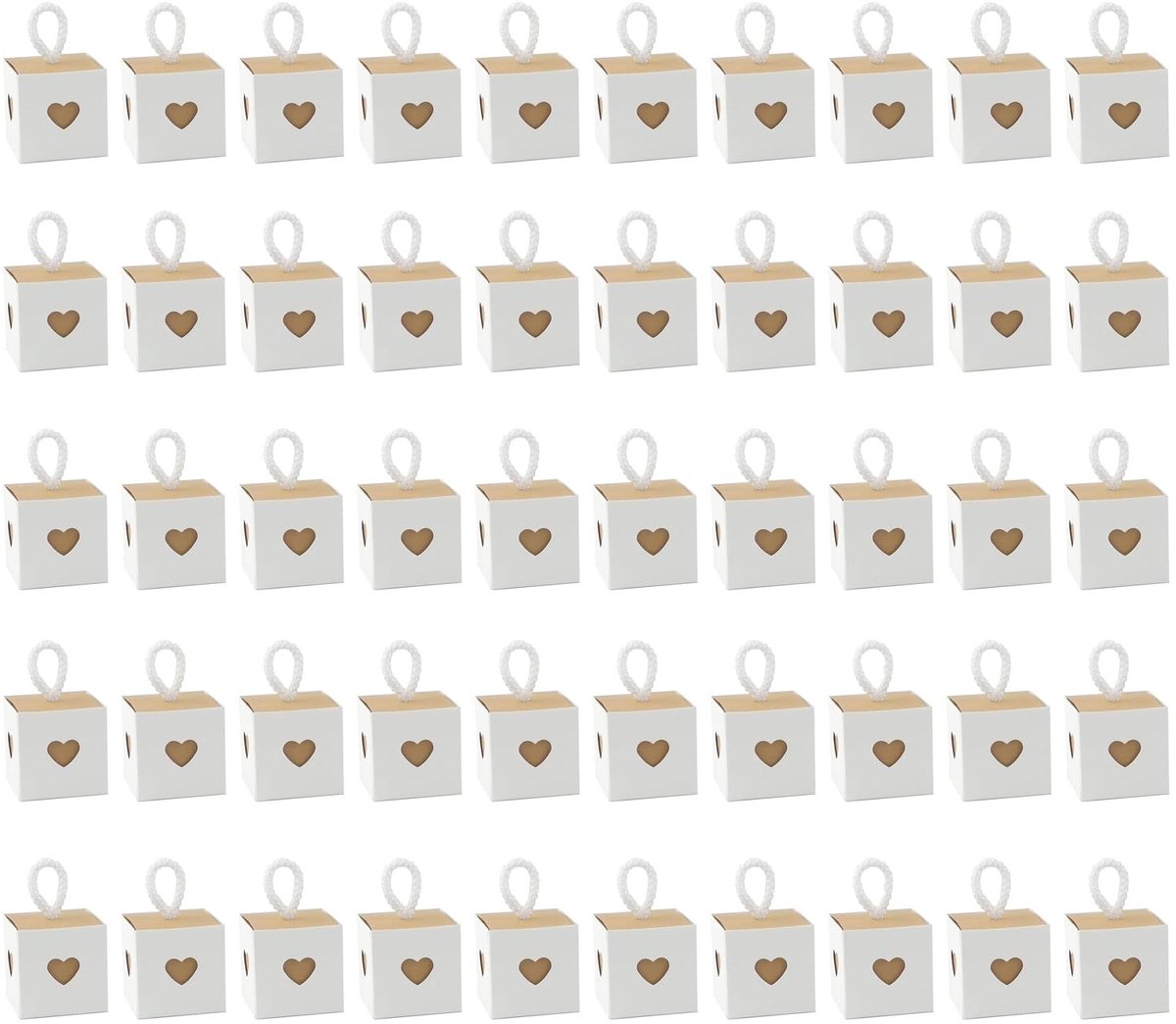 Solidchoice - Set van 50 Kleine Cadeau Dozen voor Bruiloften en Feestjes