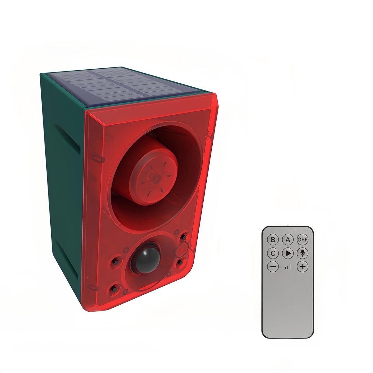 Solidchoice - Draadloos Solar Beweging Sensor Alarm met Opnamefunctie