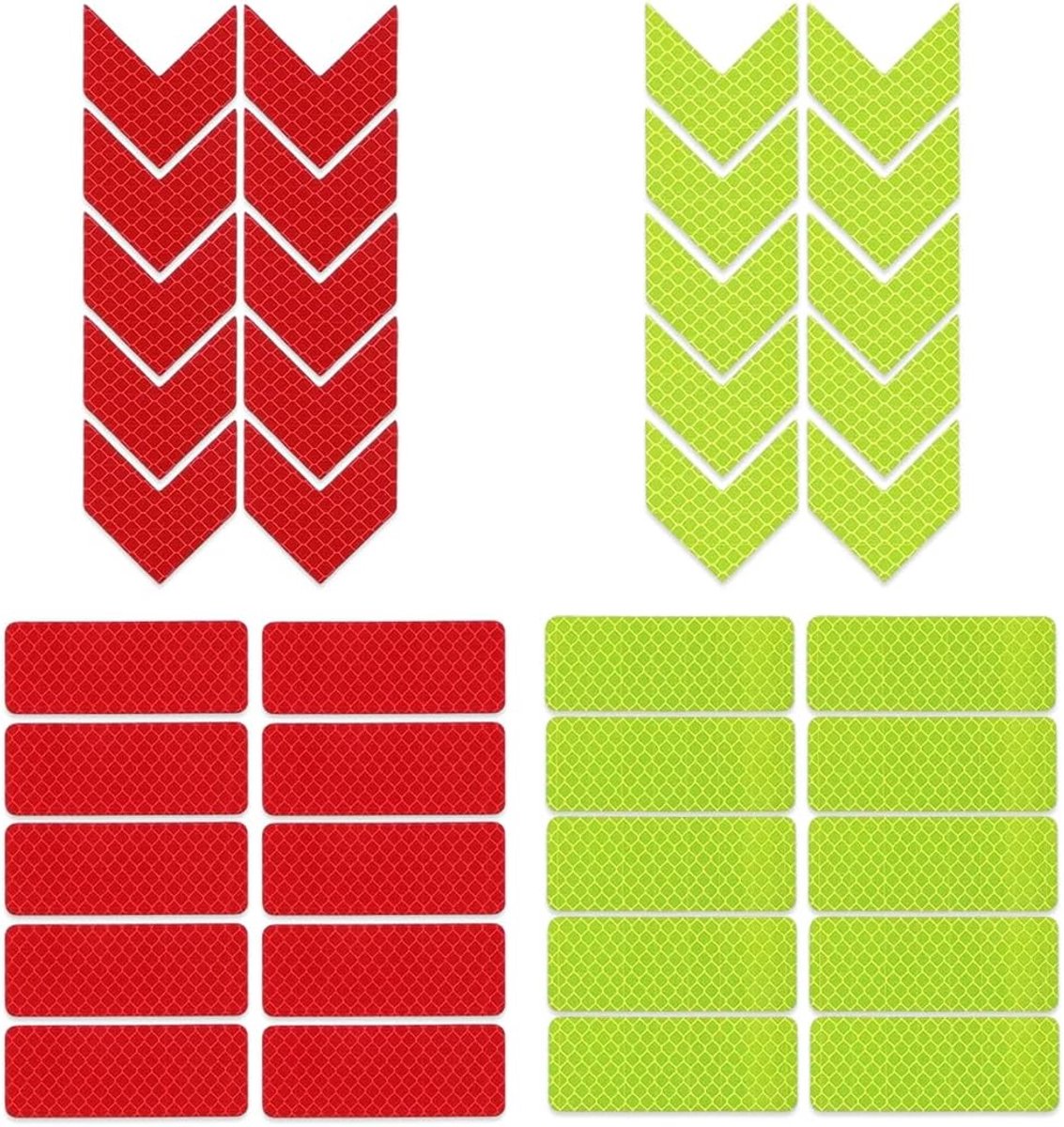 Reflecterende stickers set - 60 stuks - zelfklevend - verhoogde zichtbaarheid voor fietsen en voertuigen - ShopVlot