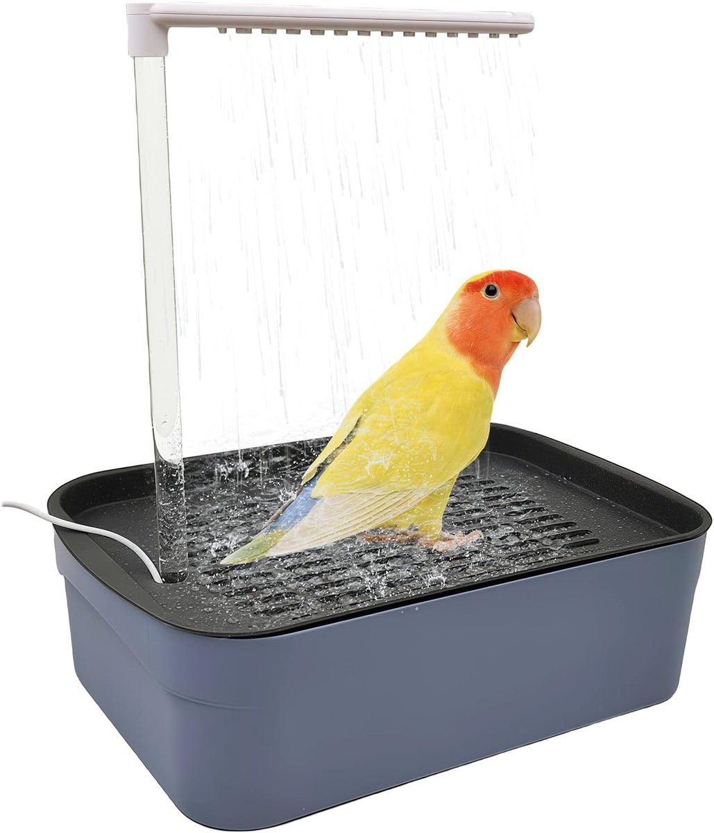 Vogelbad Huis - Multifunctionele Budgerigar Douch - Automatisch met Circulerend Water - Stimuleert Natuurlijk Badgedrag - ShopVlot