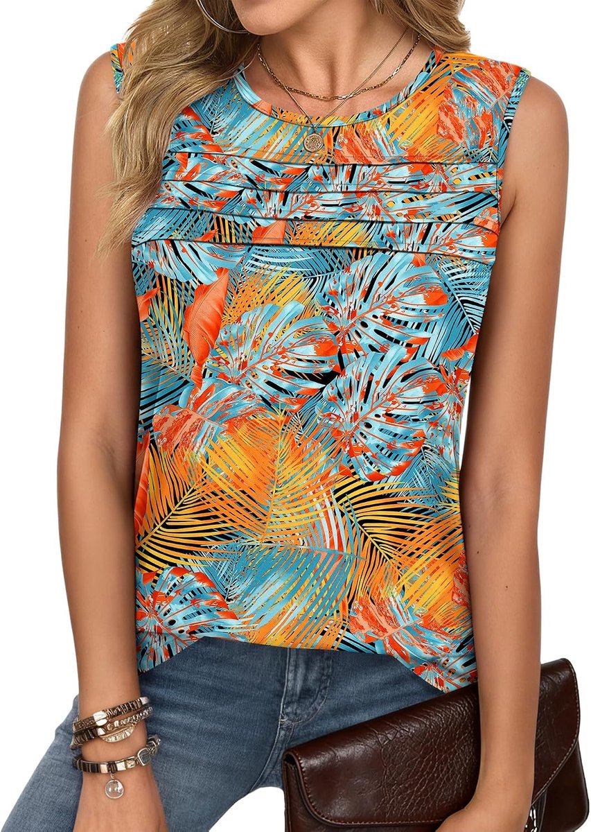 Dames Tanktop Mouwloos - Comfortabele Katoen - Ademend - Ideaal voor Warm Weer - ShopVlot