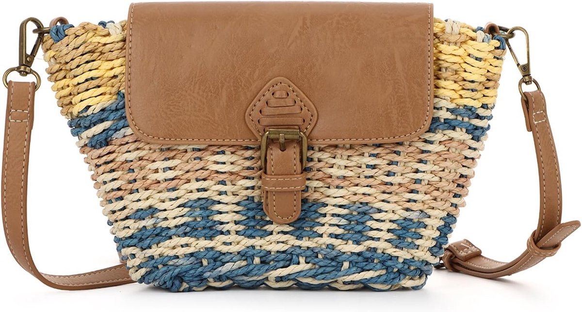 Boho Strobag - Chic Geweven Nep Raffia - Schoudertas - Perfect voor het Strand - ShopVlot