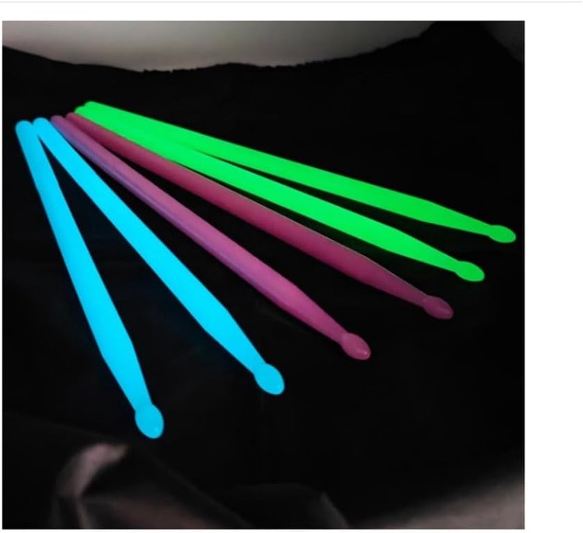 Drumsticks glow in the dark - langdurige helderheid - groene variant - visueel spektakel voor optredens - ShopVlot