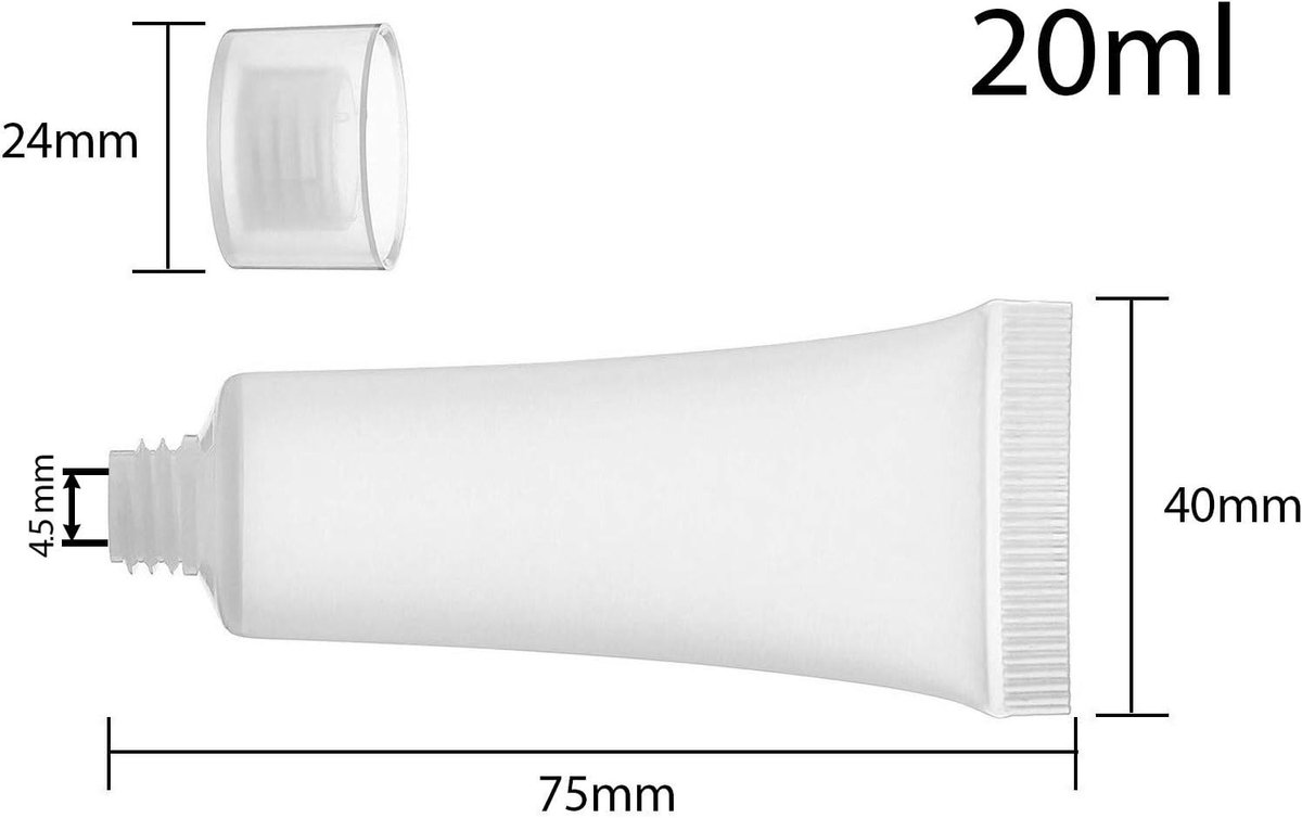 Refillable vials set 30 stuks - 20 ml met schroefdop - praktisch en herbruikbaar - ideaal voor opslag - ShopVlot