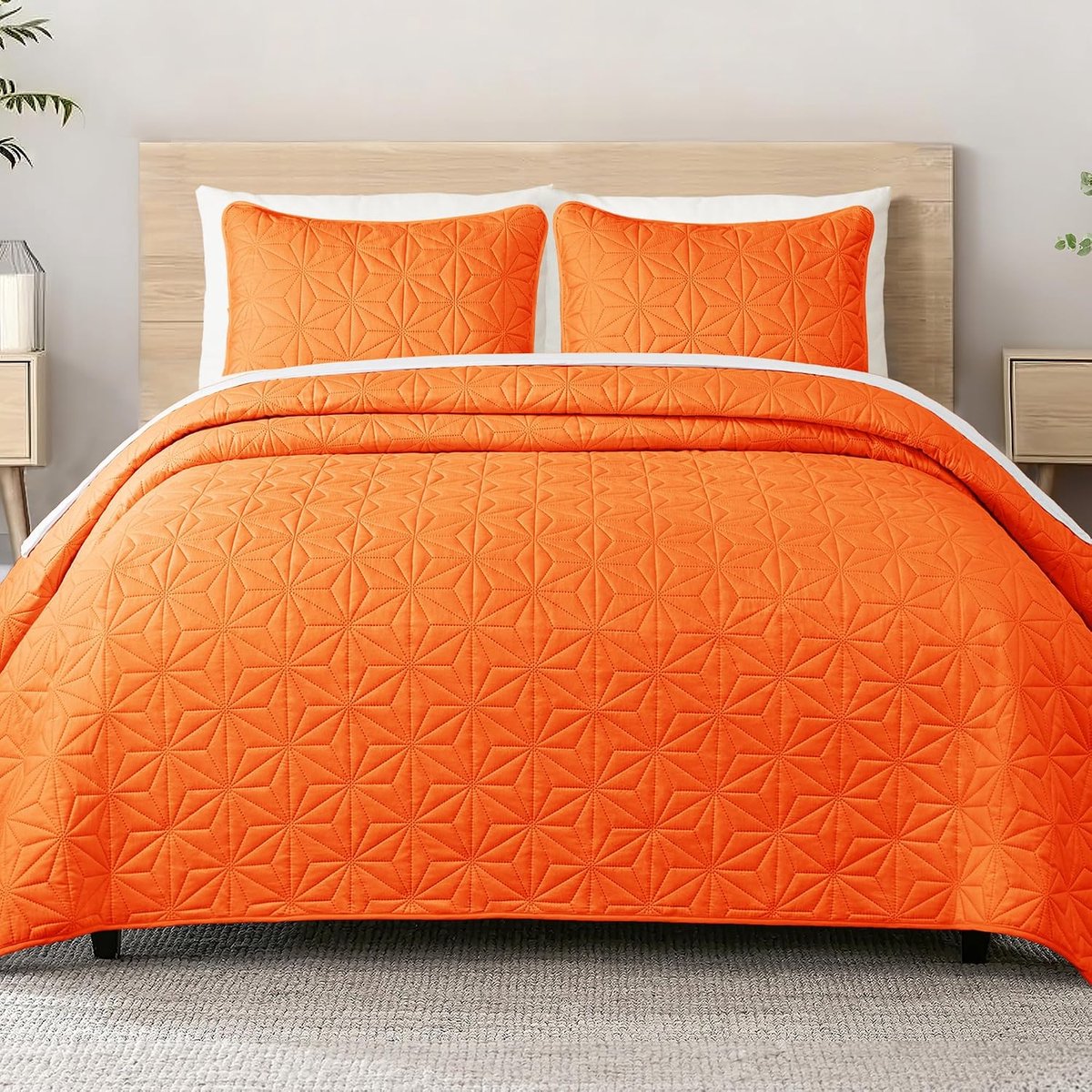 Bedsprei 260 x 280 cm - Geometrisch Patroon - Zacht en Licht - Ideaal voor 4 Seizoenen - ShopVlot