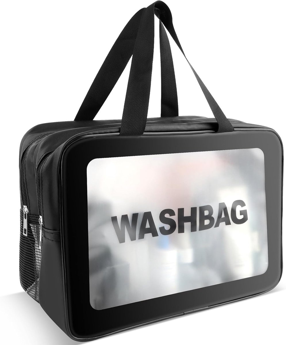 Cosmetic Bag L - transparant PVC - waterproof en lekvrij - ideaal voor reizen - ShopVlot