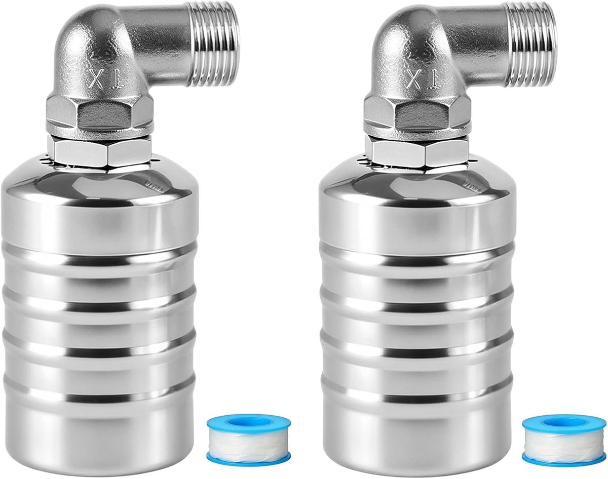 Automatisch vlotterventiel 1/2 inch - RVS 304 - Drijvende kraan - Voor tank en irrigatiesysteem - ShopVlot