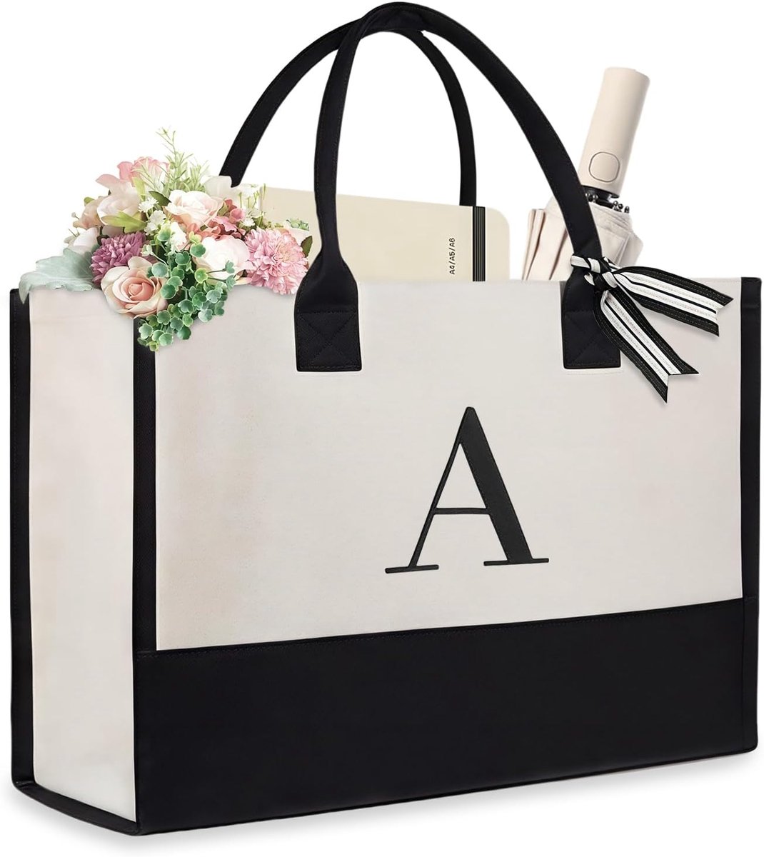 Canvas strandtas - grote tote bag - gepersonaliseerd - ideaal voor dagelijks gebruik - ShopVlot