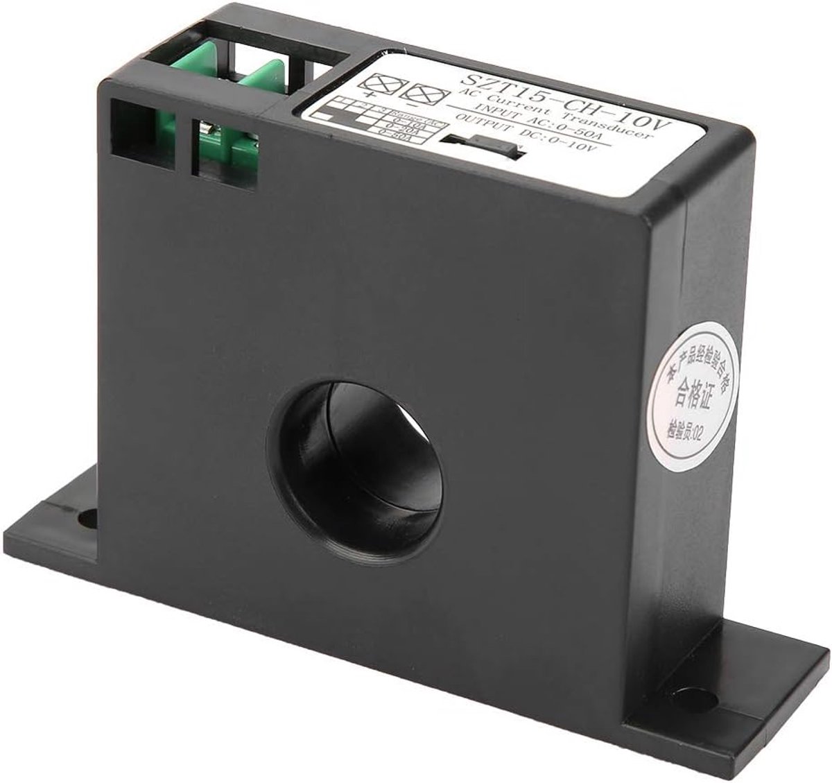 SnelShoppen - Zelfvoorzienende AC Power Transmitter SZT15-CH-10V voor 0-50A tot DC 0-10V, Nauwkeurige Stroommeting en Monitoring, Eenvoudige Installat