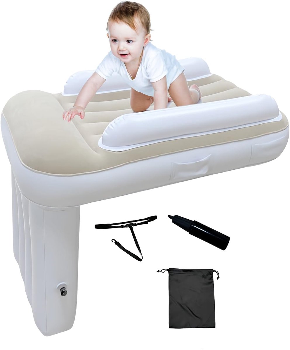 Peuter vliegtuigbed - Inflatable airbed - Lichtgewicht en comfortabel - Ideaal voor reizen - ShopVlot