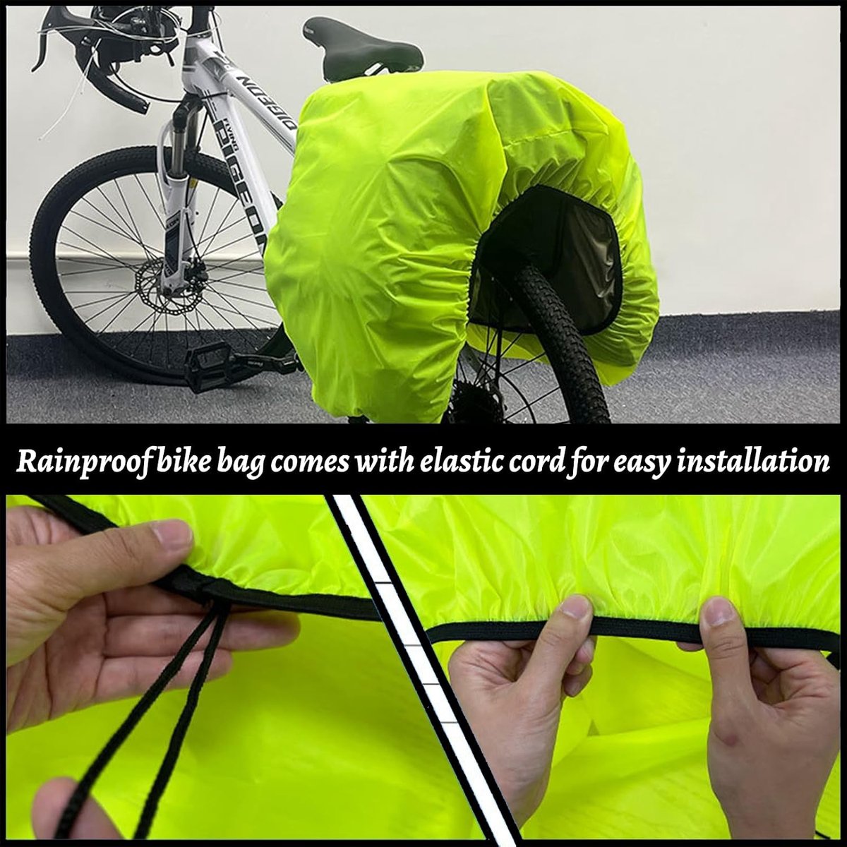 Regenbescherming fietstas - waterdichte regenhoes - elastische pasvorm - ideaal voor buitenfietsen - ShopVlot
