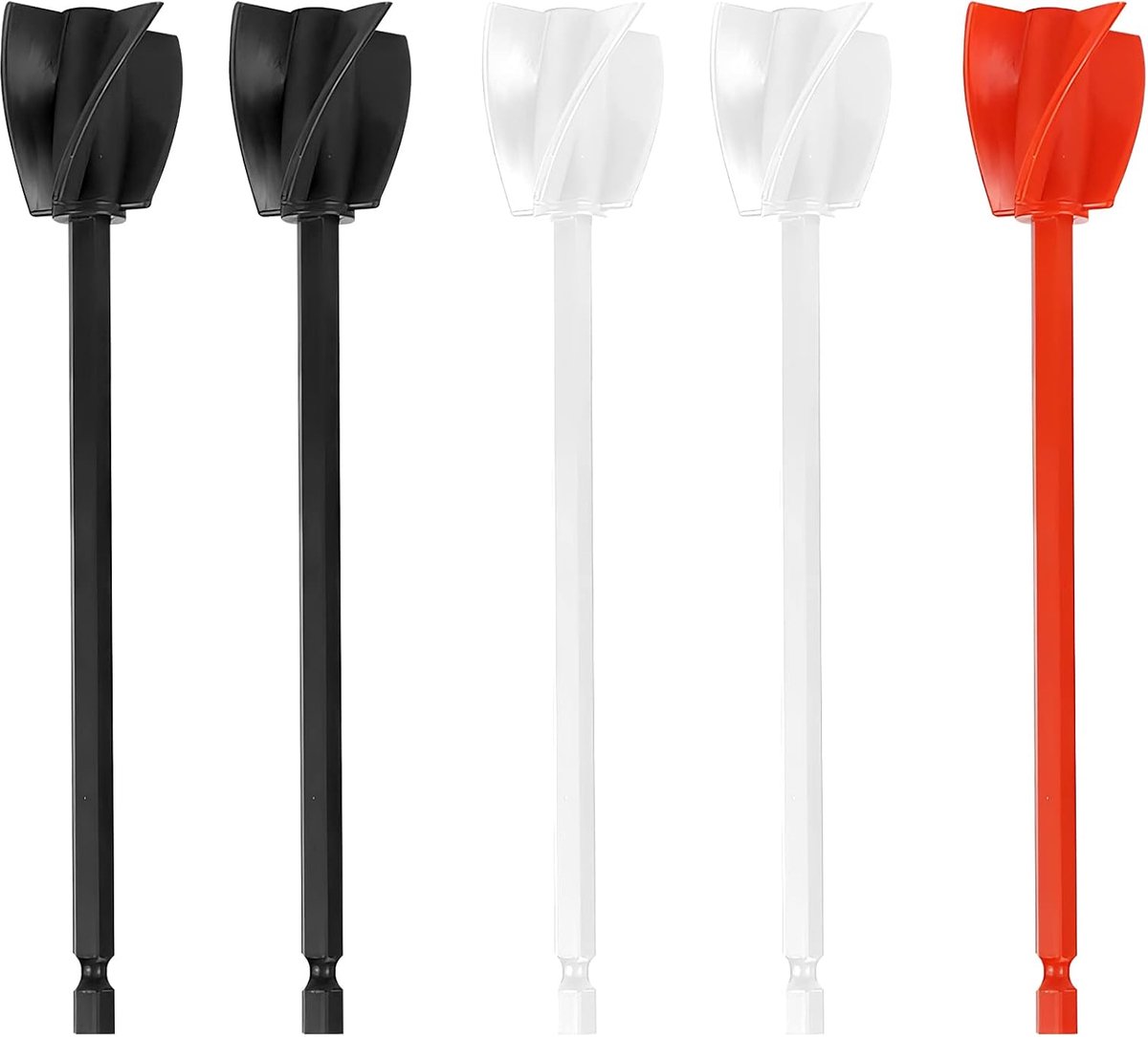 Epoxy menger 5 stuks - mengaccessoires voor 1/4 inch boormachine - herbruikbare plastic verf mixer - ShopVlot