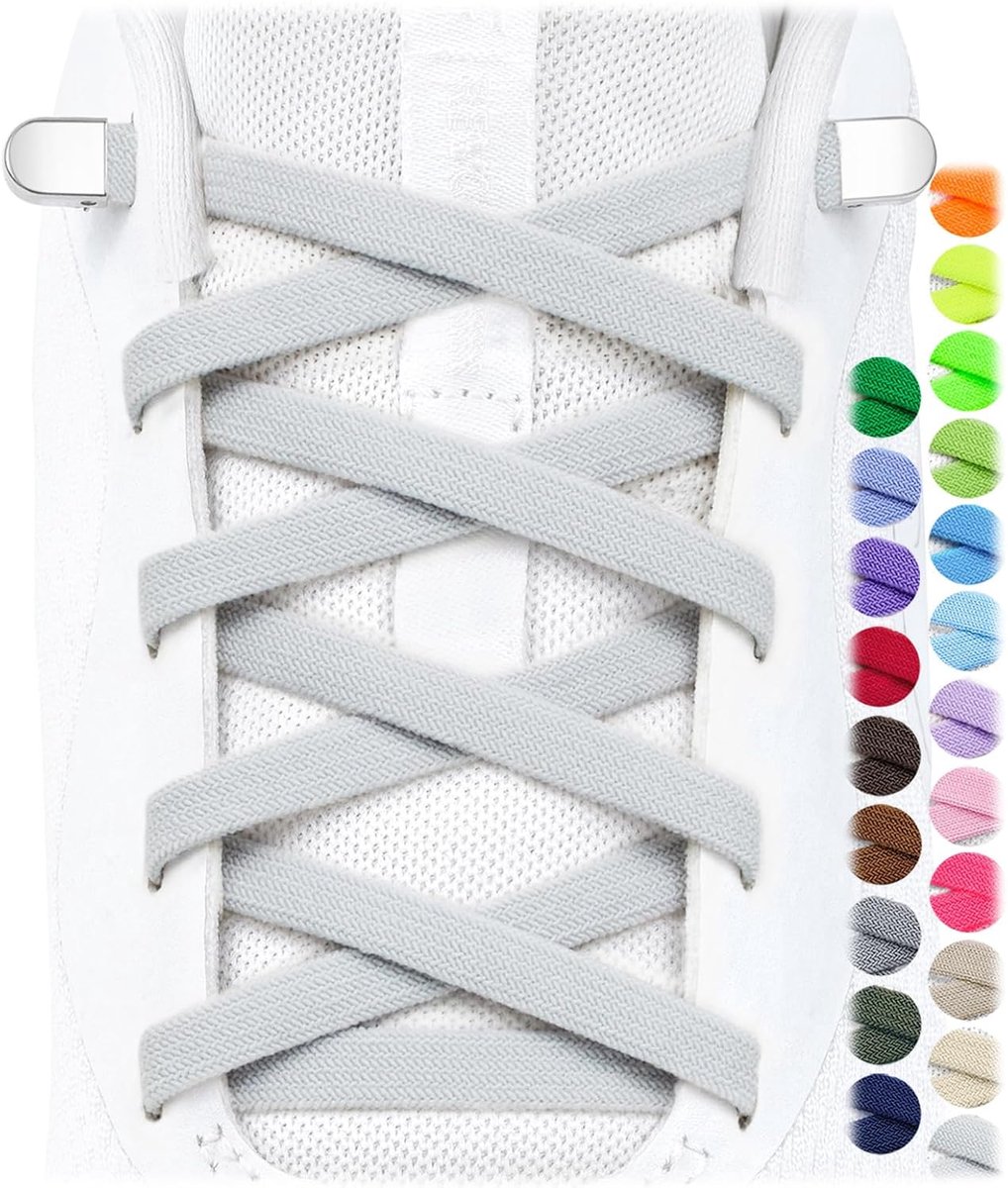 Elastische veters voor sportschoenen - 2 paar - zonder knopen - ideaal voor kinderen en volwassenen - ShopVlot