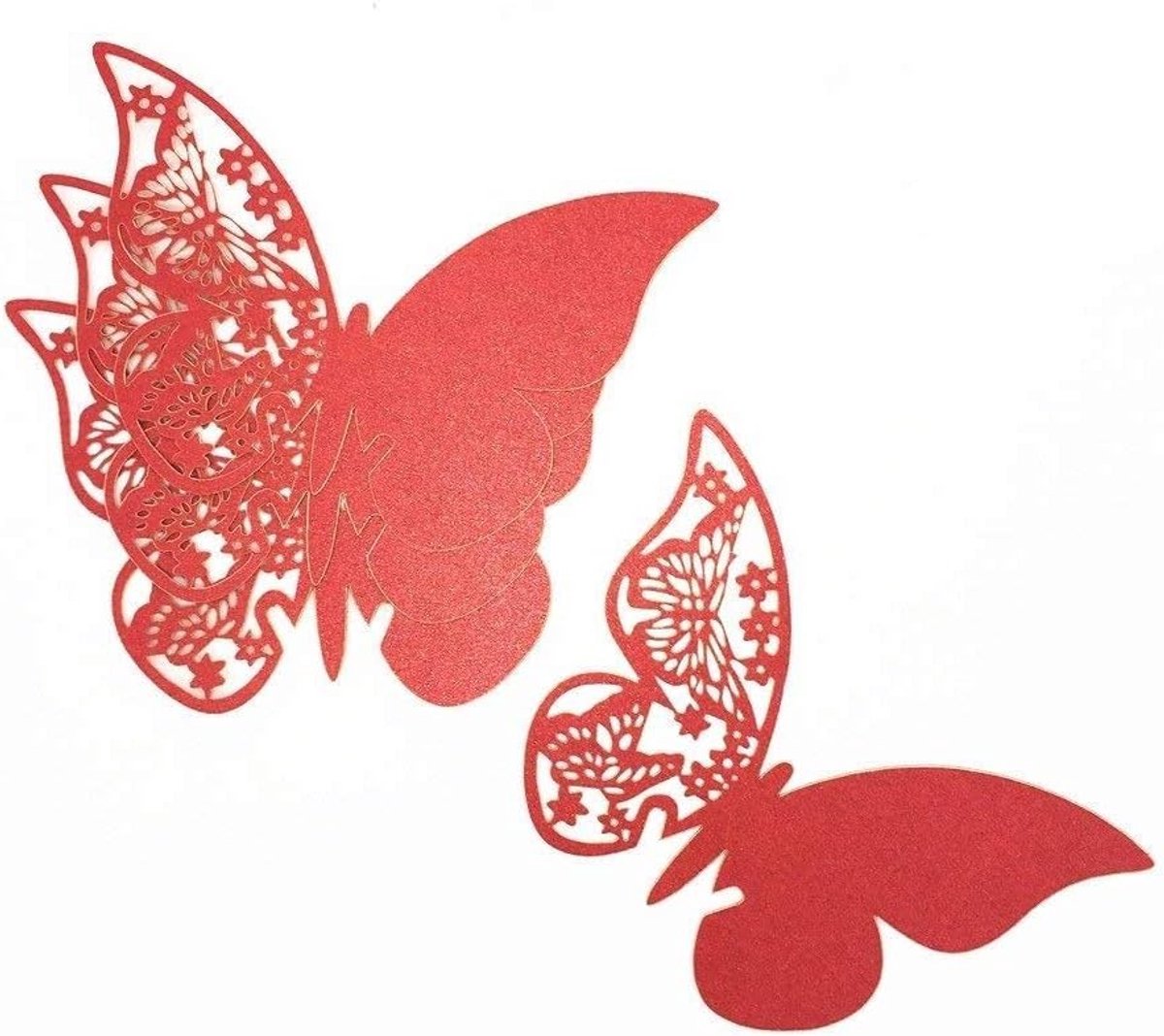 Tafelkarten Vlinder 100 Stuks - Stevig Papier - Met Naamruimte - Perfect voor Bruiloften - ShopVlot