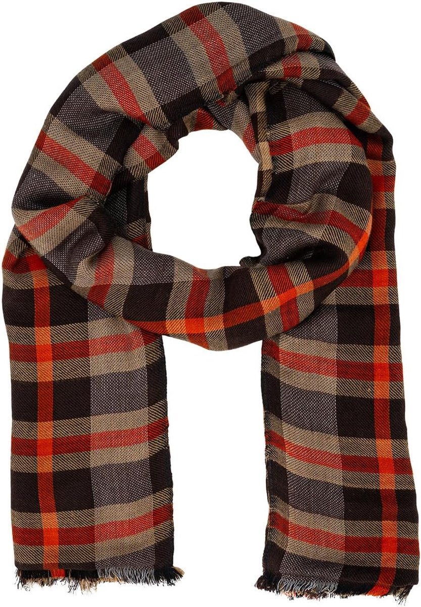 Mannen sjaal bruin - dunne 100% viscose - One Size - stijlvol accessoire - ShopVlot