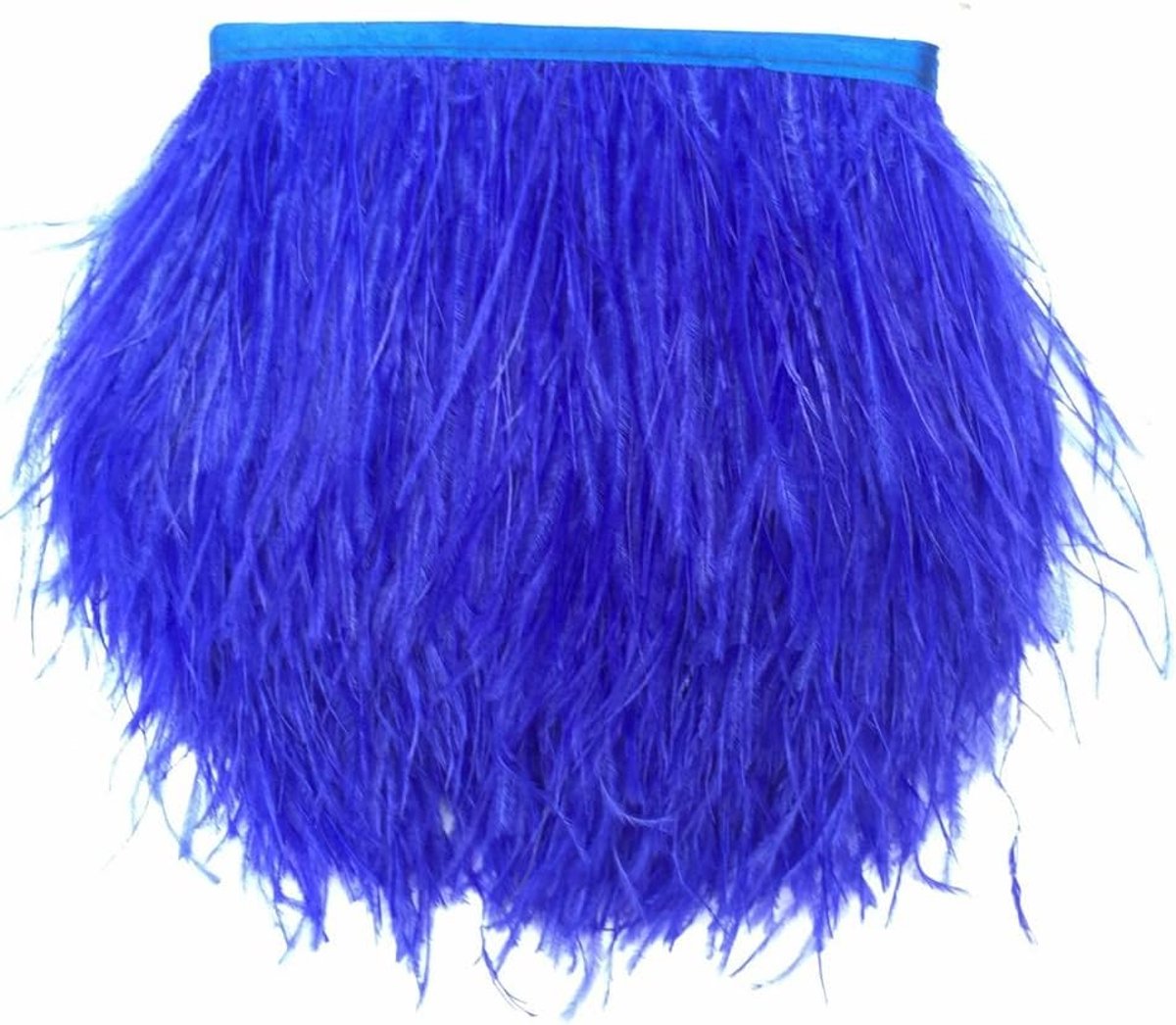 Ostrich veren trim fringes - Royal blue - Natuurlijke struisvogelveren - Perfect voor kostuums en decoratie - ShopVlot