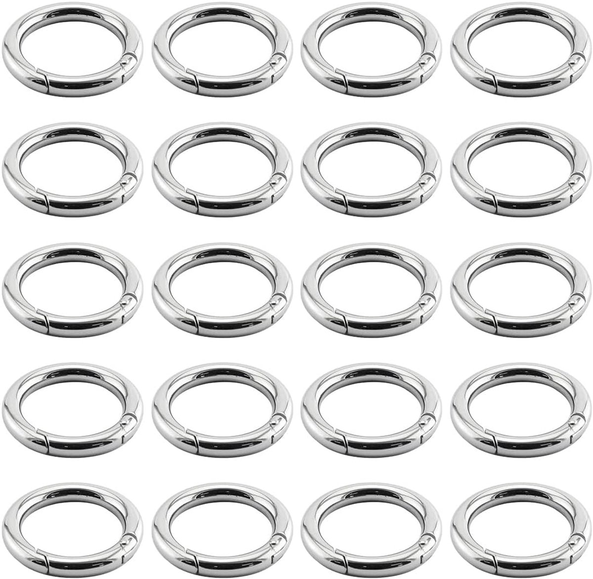 Metalen Sleutelhangers 20pcs - Veerhaak 13mm - Gouden Karabijnhaak - Ideaal voor DIY Projecten - ShopVlot