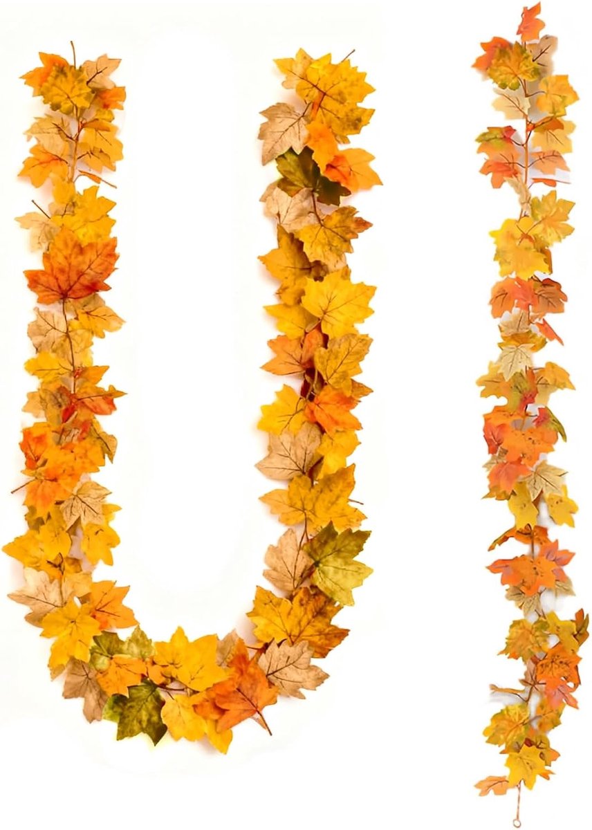 Herfstguirlande 175cm - Kunststof en foam - Vrolijke kleuren - Perfect voor decoratie - ShopVlot
