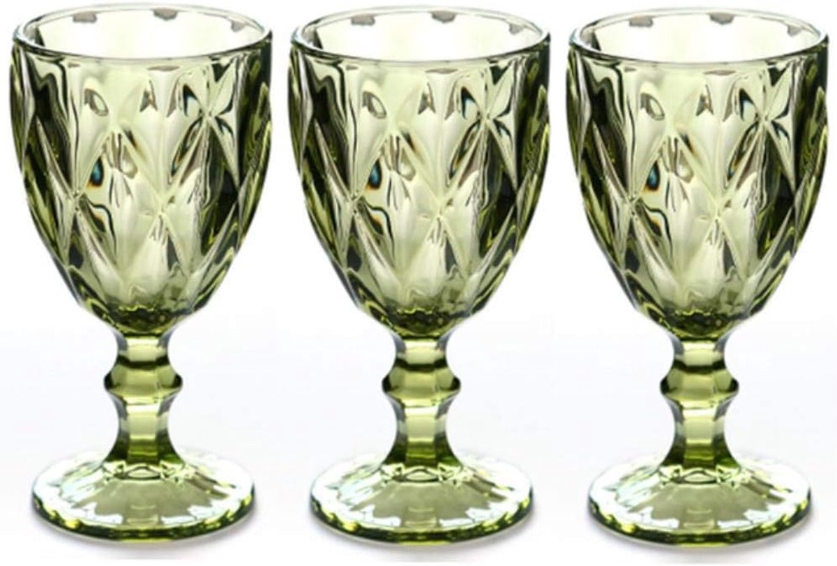 Wijnglazen set van 3 - Glas - Gezond en veilig - Ideaal voor feestelijke gelegenheden - ShopVlot