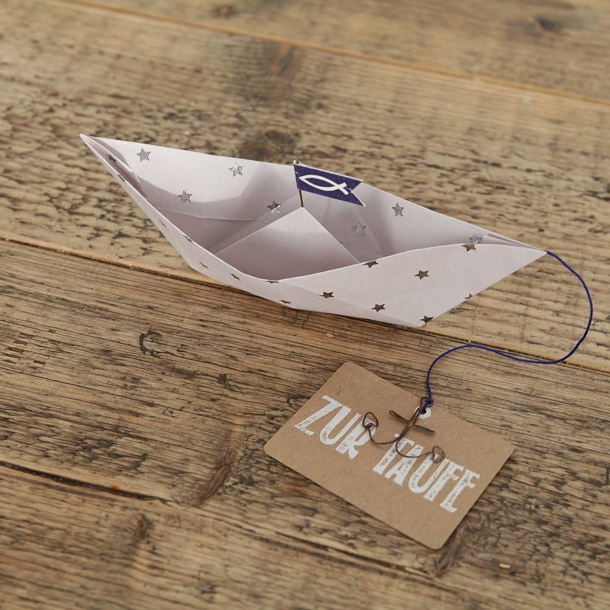 Wenskaart voor doop - 22 x 11 cm - bootje ontwerp - persoonlijk gebaar - ShopVlot