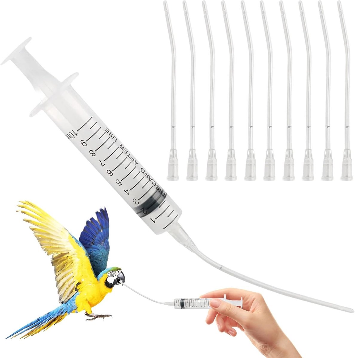 Voedingsslangen voor jonge vogels - Set van 10 stuks, ideaal voor het voeden en verzorgen van kuikens en jonge vogels