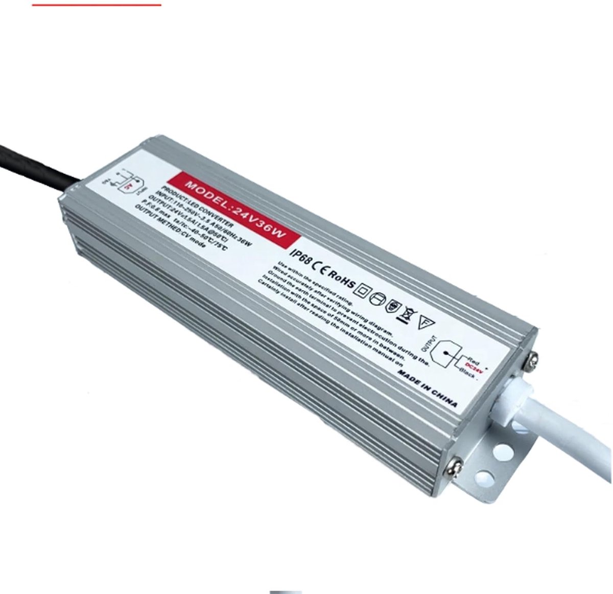 Waterdichte schakelvoeding 24 V - 36 W - IP68 - Voor LED-verlichting - ShopVlot