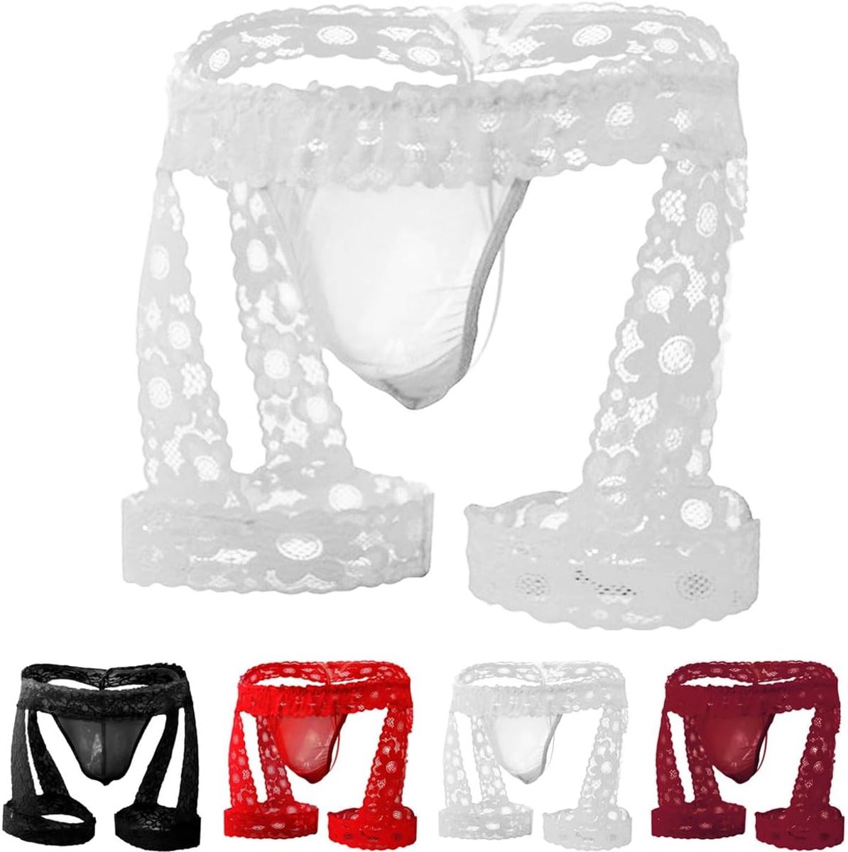 Seksuele Thong Ondergoed - Wit - Ademend en Comfortabel - Perfect voor Sportactiviteiten - ShopVlot