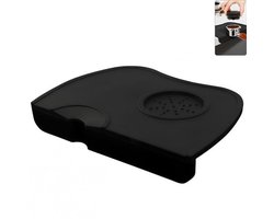 Siliconen koffiestamper mat - espresso silicone mat - koffiestamper mat - Geschikt voor koffiehuizen en woningen - 17.5×12cm - zwart