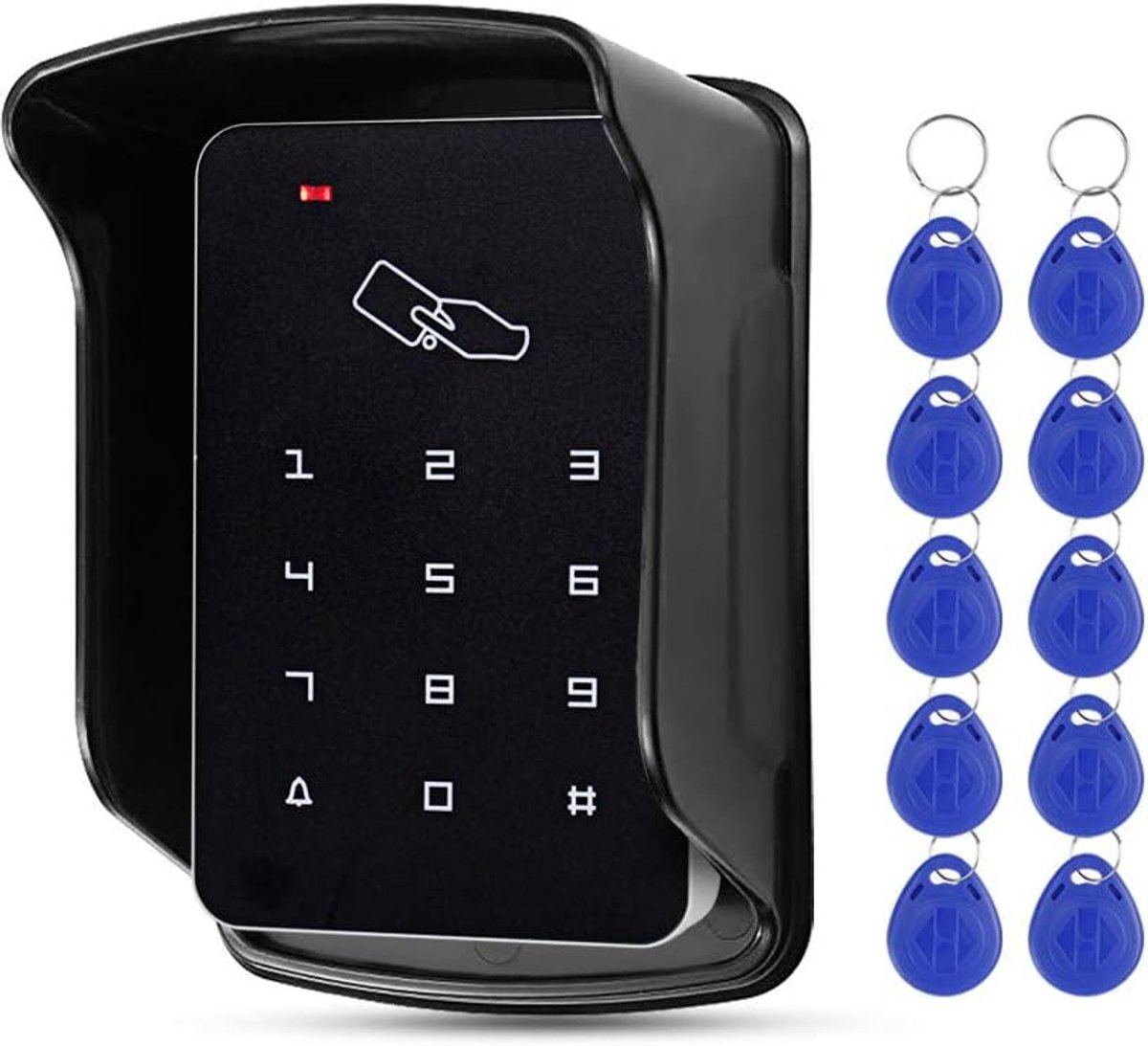 Toegangsbediening toetsenbord 125KHz - Waterproof cover - 1000 gebruikers - Geschikt voor buitentoepassing - ShopVlot