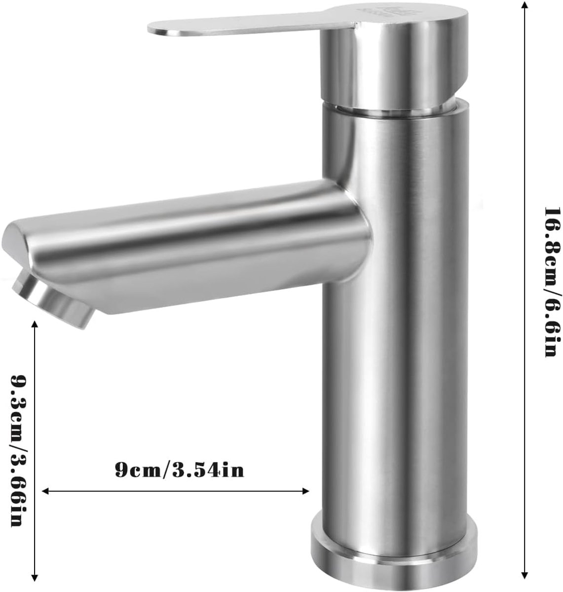 Faucet Bathroom Faucet Basin Single Lever Mixer Silver Bathroom Faucet Basin Faucet High Stainless Steel Basin Faucet - ShopVlot