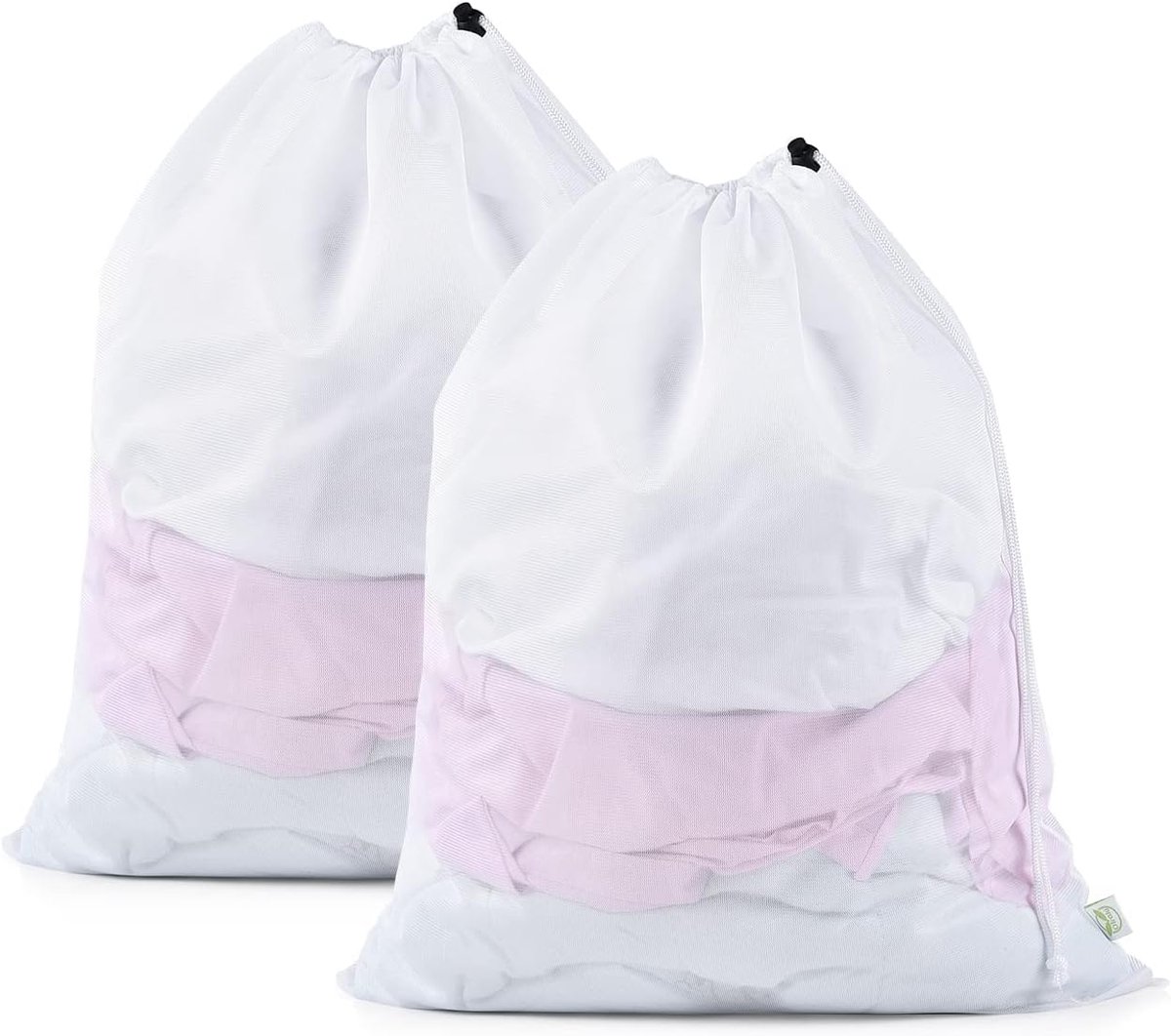 2 bolsas met koord herbruikbaar voor lavadora (30 x 40 cm), voor Lencería, camisas, calcetines, Falda en Sujetador - ShopVlot